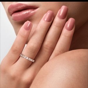 14K White Gold Over Sterling Silver Diamond Eternity Band ✨️ With Paperwork